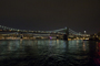 The Brooklyn Bridge, Manhattan Bridge and Williamsburg Bridge as seen from the river.